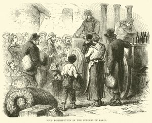 Soppadistribution i Paris förorter, december 1870 av English School