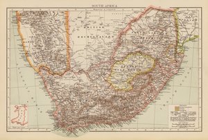 Sydafrika (färglitografi) av English School