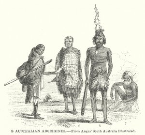Aboriginerna i södra Australien (gravyr) av English School