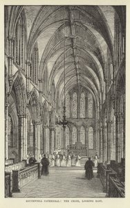 Southwell Cathedral, kören, tittar österut av English School