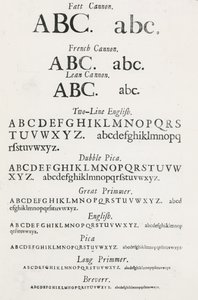 Exemplar av typsnitt av English School