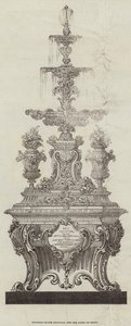 Splendid Silver Fountain, för Pasha i Egypten (gravyr) av English School