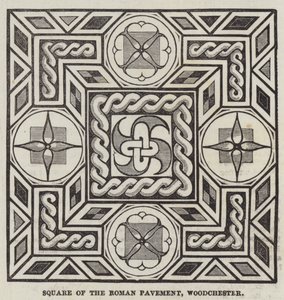 Square of the Roman Pavement, Woodchester (gravyr) av English School