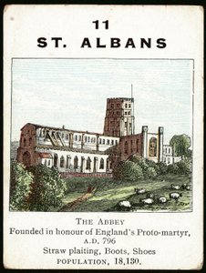 St Albans (färg litho) av English School