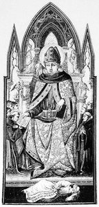 St. Augustine, biskop av Hippo, illustration från vetenskap och litteratur från medeltiden och renässansen, skriven och graverad av Paul Lacroix, 1878 av English School