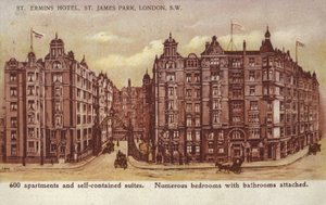St Ermins Hotel, St James Park, London, sydvästra av English School