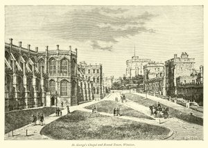 St Georges kapell och runda tornet, Windsor av English School
