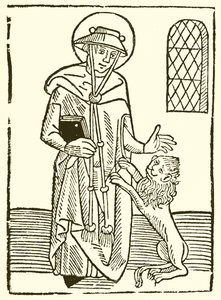 St. Hieronymus och hans lejon av English School