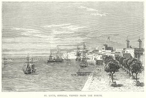 St. Louis, Senegal, von Norden gesehen