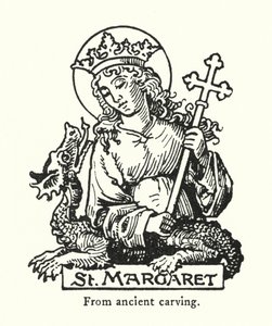 St Margaret, från forntida snideri (gravyr) av English School