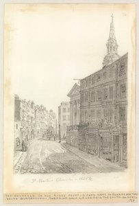 St Martins kyrka 1825 av English School
