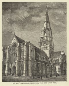 St Marys Cathedral, Edinburgh, från sydväst av English School