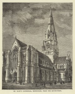 St Marys Cathedral, Edinburgh, från sydväst av English School