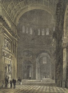St Pauls Cathedral, insidan av kupolen, med utsikt mot norra tvärskeppet av English School