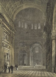 St Pauls Cathedral, insidan av kupolen, med utsikt mot norra tvärskeppet av English School