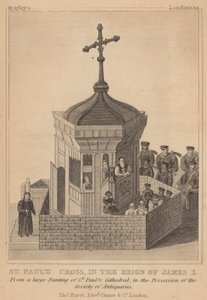 St Pauls Cross, under kung James I:s regeringstid av English School