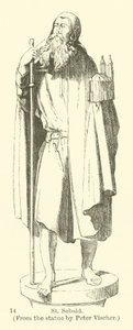 St Sebald, från statyn av Peter Vischer (gravyr) av English School