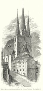 St Severus-kyrkan i Erfurth (gravyr) av English School