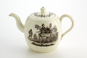 Staffordshire Wedgwood tekanna, ca 1775-85 (creamware) av English School