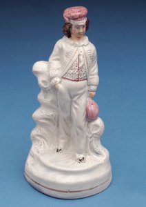Staffordshire-figur av en Rugby School-pojke, ca 1860 (keramik)