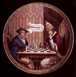 Grytlock med Staffordshire-tryck, mitten av 1800-talet av English School