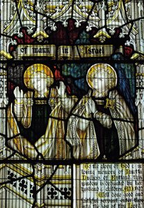 Fönster i målat glas tillägnat Janetta, 7:e hertiginnan av Rutland, South Transept av English School