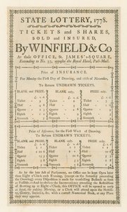 Statens lotteri, 1778 av English School