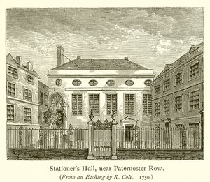 Stationers Hall, nära Paternoster Row av English School