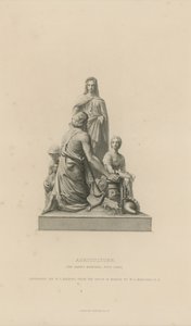 Staty som föreställer jordbruk som pryder Albert Memorial av English School