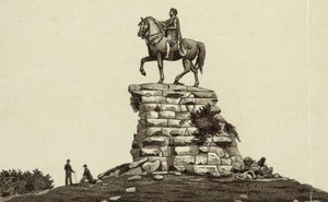 Staty av George III, Windsor (litografi) av English School