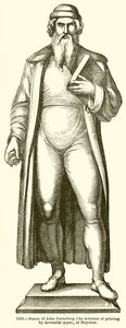 Staty av John Gutenberg av English School