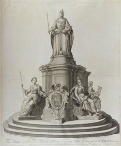 Staty av drottning Anne (1665-1714), publicerad 1713 av English School