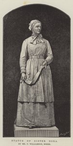 Staty av syster Dora, av Mr F Williamson, Esher (gravyr) av English School