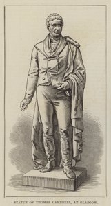 Staty av Thomas Campbell, i Glasgow (gravyr) av English School
