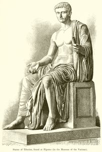 Staty av Tiberius, funnen vid Piperno av English School