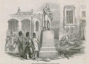 Staty av hertigen av Wellington vid Towern i London av English School