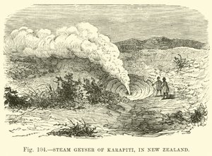 Steam Geyser of Karapiti, i Nya Zeeland av English School