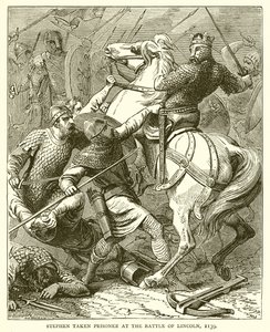 Stephen togs till fånga i slaget vid Lincoln, 1139 av English School