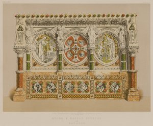 Sten- och marmorinredning av Earp, London (chromolitho) av English School