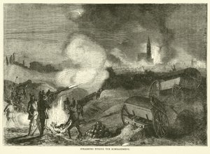 Strasburg under bombardementet, september 1870 av English School