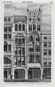 Street Architecture, nr 48 och 49, Cheapside, London (gravyr) av English School
