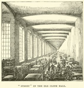 Straße in der Alten Tuchhalle von English School