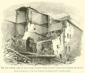 Gatuvy i Polla (det gamla Forum Popilii), efter jordbävningen 1857 av English School
