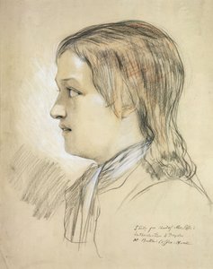 Studie för chefen för Alex Pope (1688-1744) introduktion till Dryden, At Butlers Coffee House (penna, krita och kol på papper) av English School