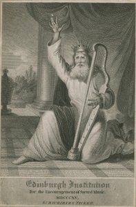 Prenumerantbiljett till Edinburgh Institution för uppmuntran av helig musik, 1815 av English School