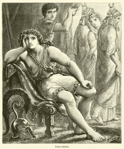 Sulky Achilles (gravyr) av English School