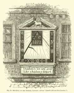 Solurtavla i templet, London av English School