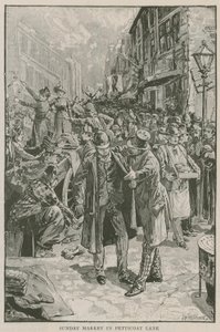 Söndagsmarknad i Petticoat Lane av English School