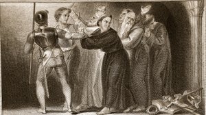 Undertryckande av klostren, illustration från David Humes The History of England, pub. av R. Bowyer, London, 1812 av English School