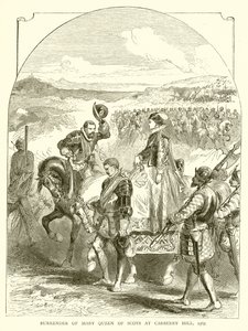 Överlämnande av Mary Queen of Scots vid Carberry Hill, 1567 av English School